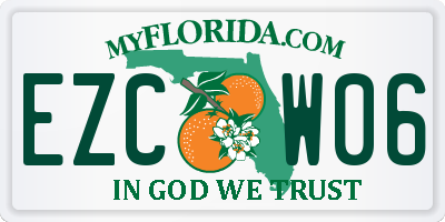 FL license plate EZCW06