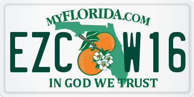 FL license plate EZCW16