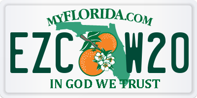 FL license plate EZCW20
