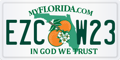 FL license plate EZCW23