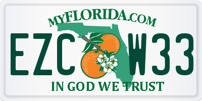 FL license plate EZCW33