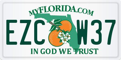 FL license plate EZCW37