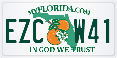 FL license plate EZCW41