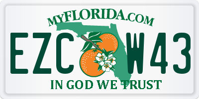 FL license plate EZCW43