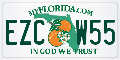 FL license plate EZCW55