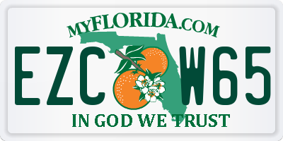 FL license plate EZCW65