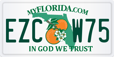 FL license plate EZCW75