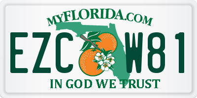 FL license plate EZCW81