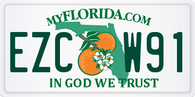 FL license plate EZCW91