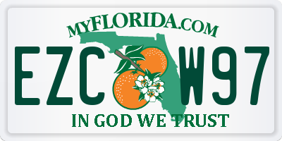 FL license plate EZCW97