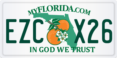 FL license plate EZCX26