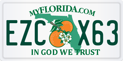 FL license plate EZCX63