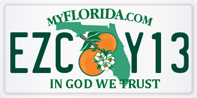 FL license plate EZCY13