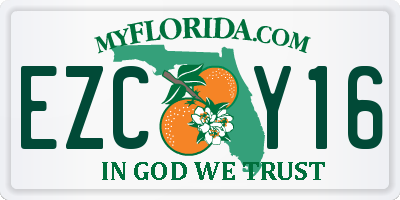 FL license plate EZCY16
