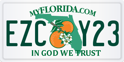 FL license plate EZCY23