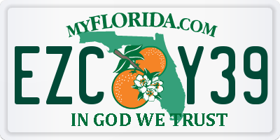 FL license plate EZCY39