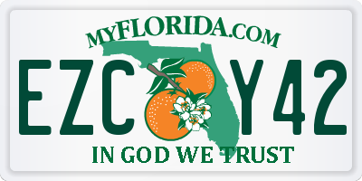 FL license plate EZCY42