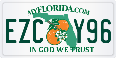 FL license plate EZCY96