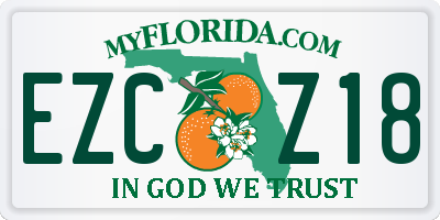 FL license plate EZCZ18