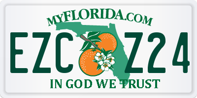FL license plate EZCZ24