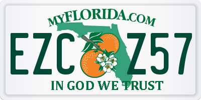 FL license plate EZCZ57