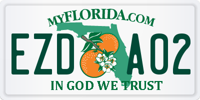 FL license plate EZDA02