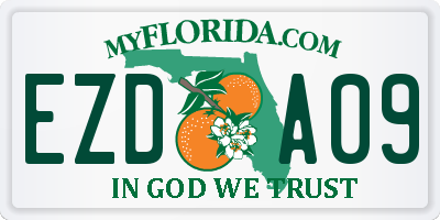 FL license plate EZDA09