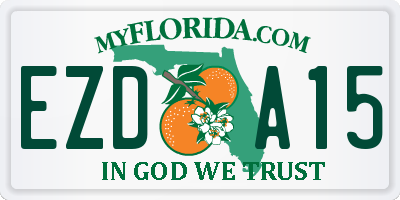 FL license plate EZDA15