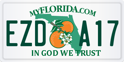 FL license plate EZDA17