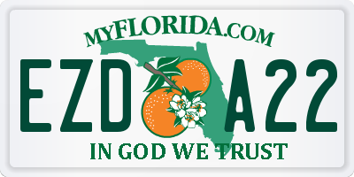 FL license plate EZDA22