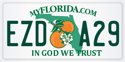 FL license plate EZDA29