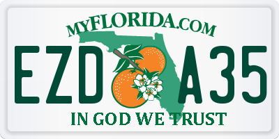 FL license plate EZDA35