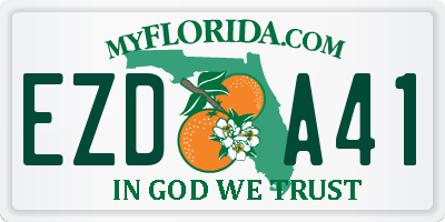FL license plate EZDA41