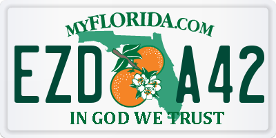FL license plate EZDA42