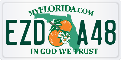 FL license plate EZDA48
