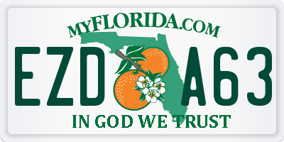 FL license plate EZDA63