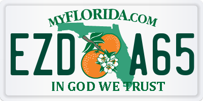 FL license plate EZDA65