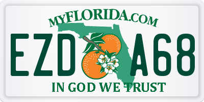 FL license plate EZDA68