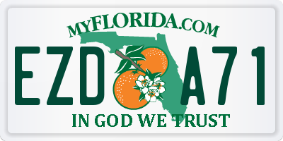 FL license plate EZDA71