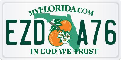 FL license plate EZDA76