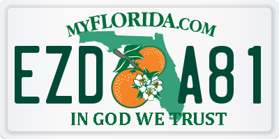 FL license plate EZDA81
