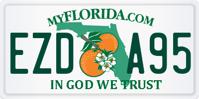 FL license plate EZDA95