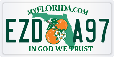 FL license plate EZDA97