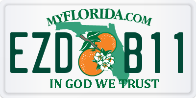 FL license plate EZDB11