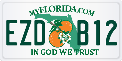 FL license plate EZDB12
