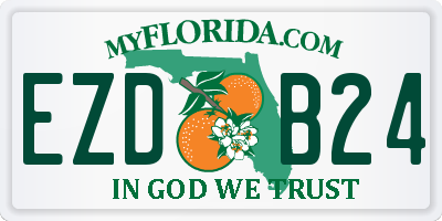 FL license plate EZDB24
