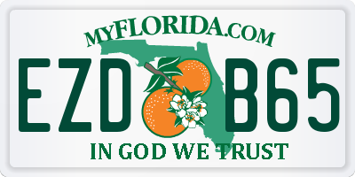 FL license plate EZDB65