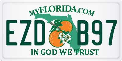 FL license plate EZDB97
