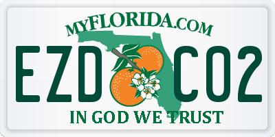FL license plate EZDC02