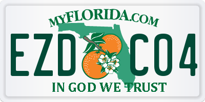 FL license plate EZDC04